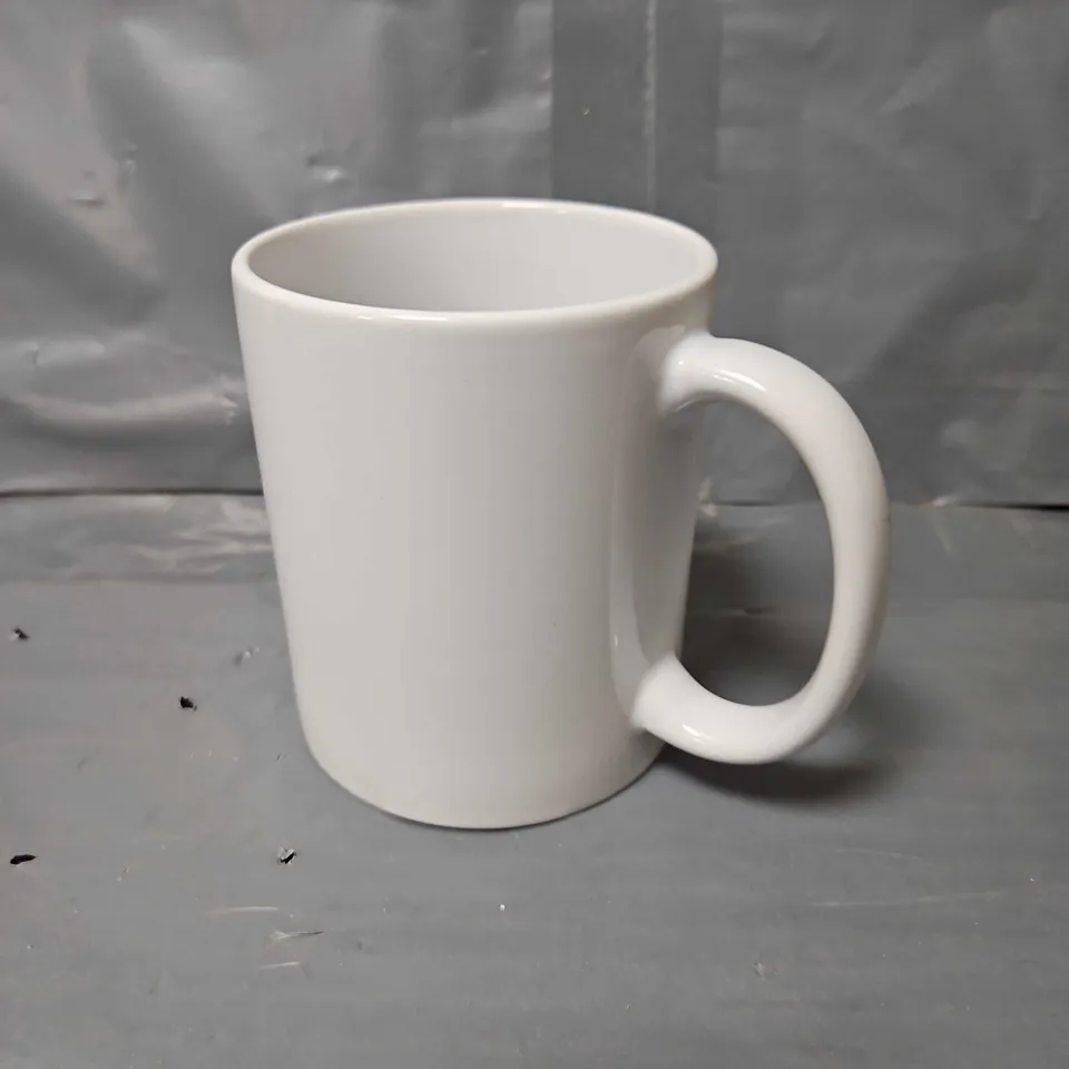 BOX OF APPROXIMATELY 10 MUGS IN WHITE 