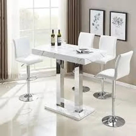 BOXED CAPRICE IN VIDA MARBLE EFFECT BAR TABLE (2 BOXES)