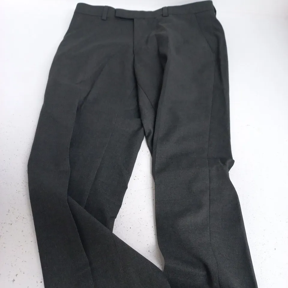 MOSS SLIM FIT TROUSERS – MEN'S, UK 28S, CHARCOAL