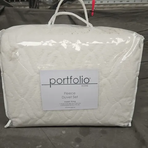 PORTFOLIO FLEECE DUVET SET - SUPER KING