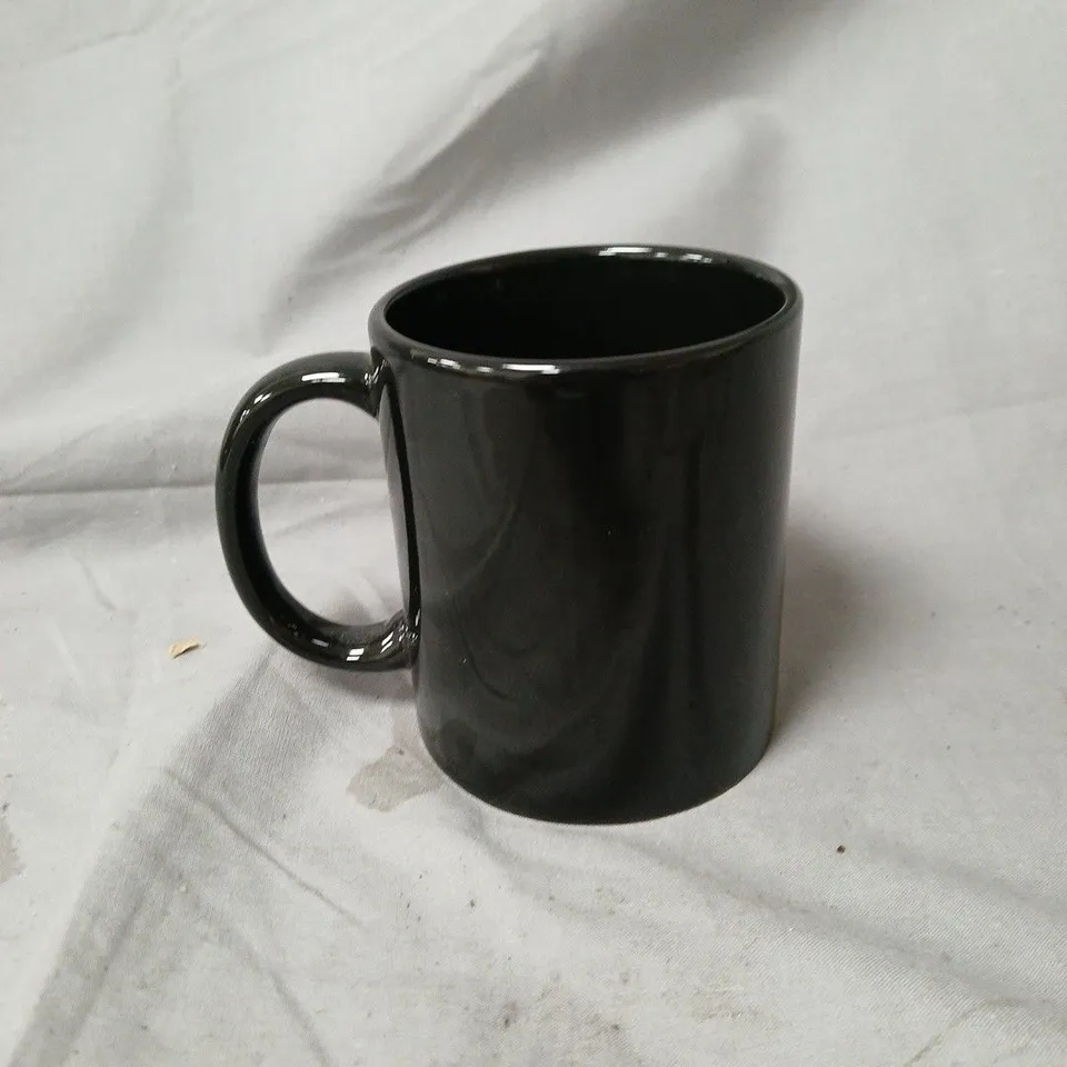 APPROXIMATELY 11 BLACK MUGS