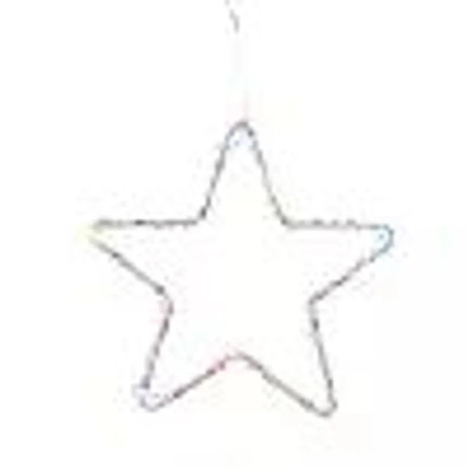 FESTIVE PASTEL STAR LED CURTAIN WITH 10 WINDOW STICKERS