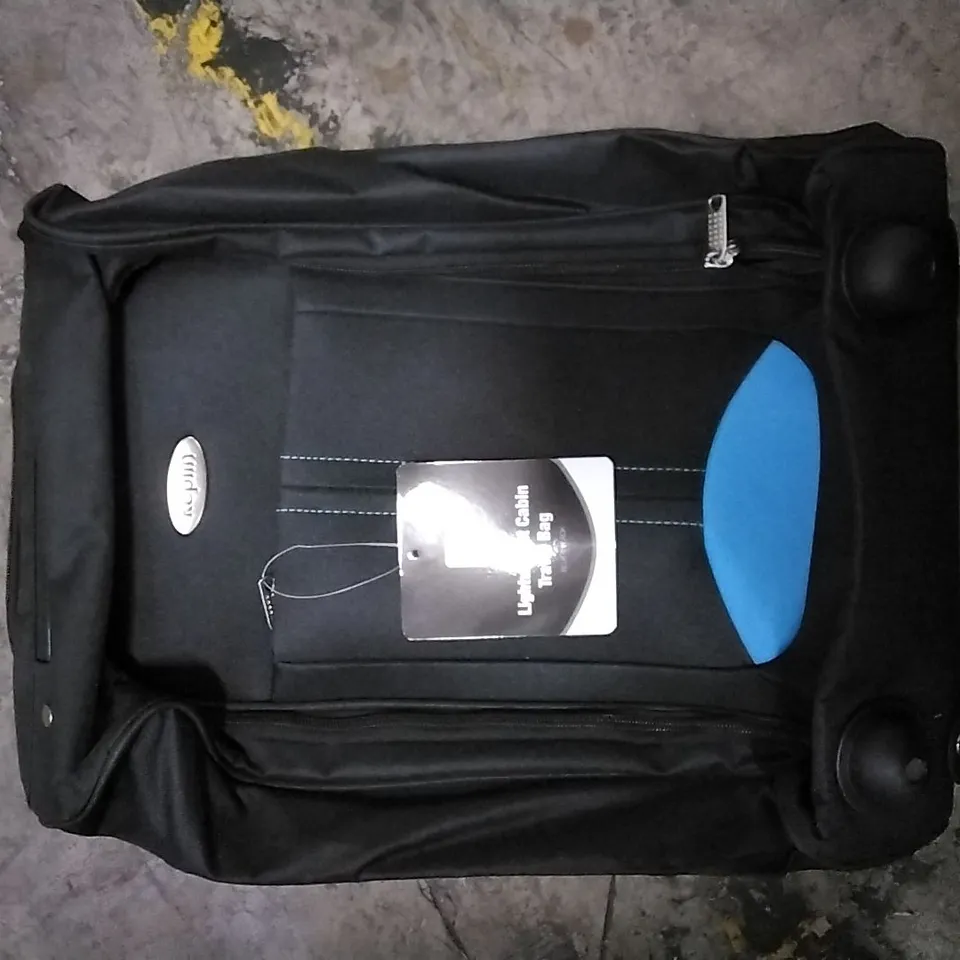 SLEEVED LIGHTWEIGHT CABIN TRAVEL BAG BLUE AND BLACK