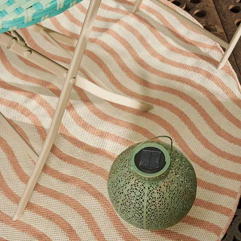 GARDEN STORIES SORBET COLLECTION FRETWORK GLOBE SOLAR LANTERN