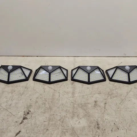 4X BOXED BUILDCRAFT 400 LUMENS SOLAR SECURITY LIGHT WITH CRACKS AND FAULTS (2 BOXES TAPED TOGETHER)