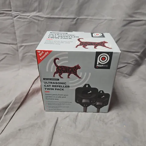 BOXED PESTBYE ULTRASONIC CAT REPELLER TWIN PACK