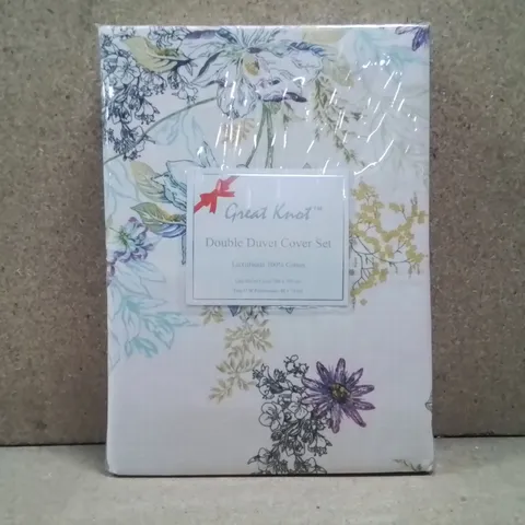 BRAND NEW GREAT KNOT DOUBLE DUVET COVER SET (MULTICOLOURED)
