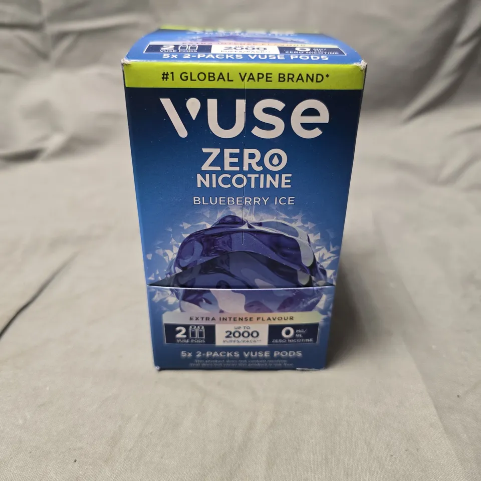 VUSE ZERO NICOTINE BLUEBERRY ICE PODS – 5X2-PACKS - 0MG/ML