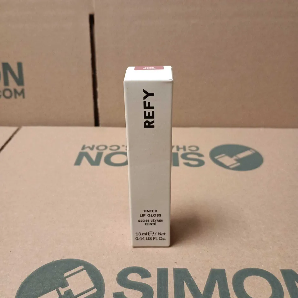 REFY ROSE WOOD TINTED LIP GLOSS 13ML BOXED