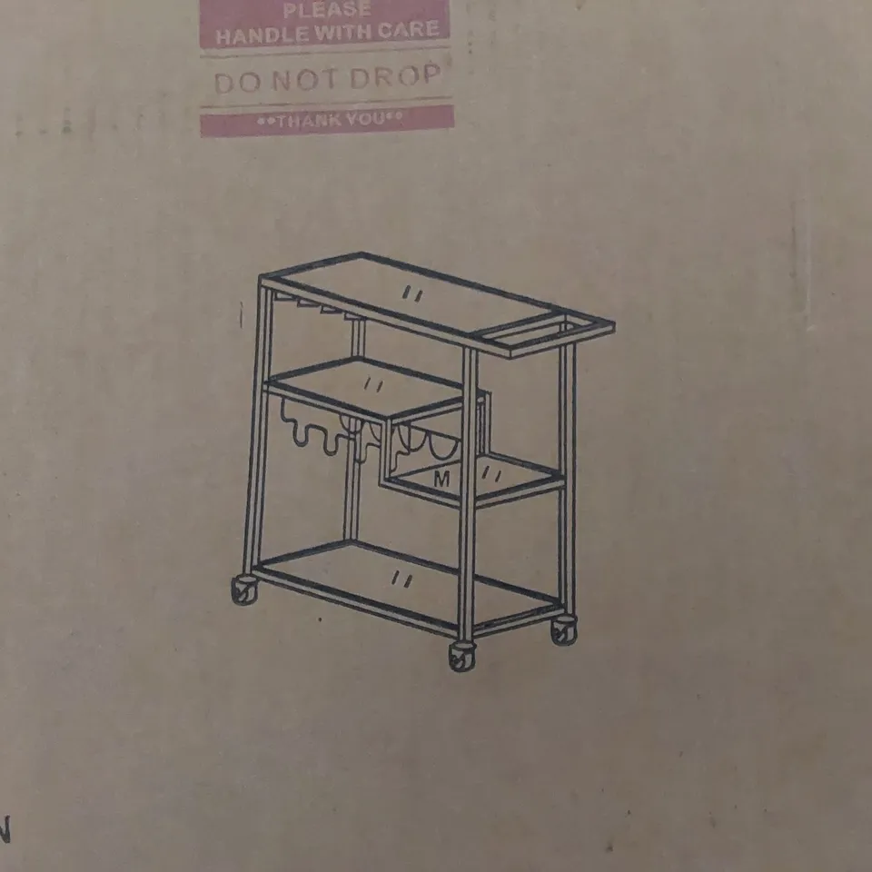 BOXED PORTER DRINKS TROLLEY - GOLD (1BOX)