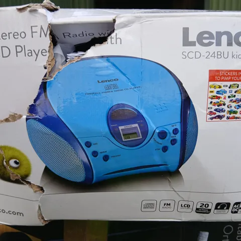 BOXED LENCO SCD-24BU STEREO FM RADIO, CD PLAYER
