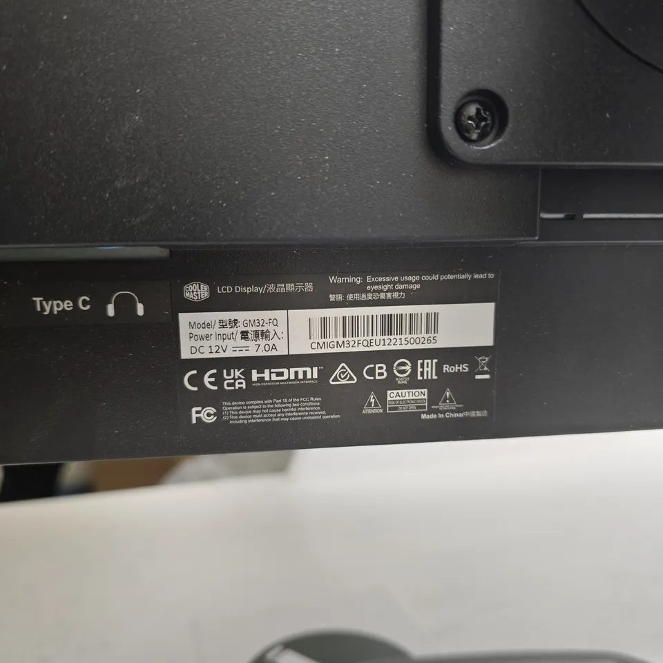 COOLER MASTER GM32-FQ 32-INCH MONITOR – TYPE-C