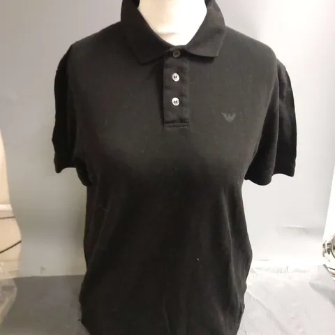 EMPORIO ARMANI BLACK POLO SHIRT SIZE M