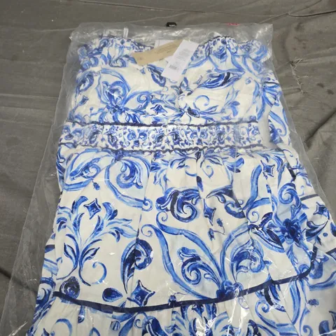 BAGGED FOREVER NEW RAVENNA OFF SHOULDER TIERED MIDI DRESS - SIZE 10