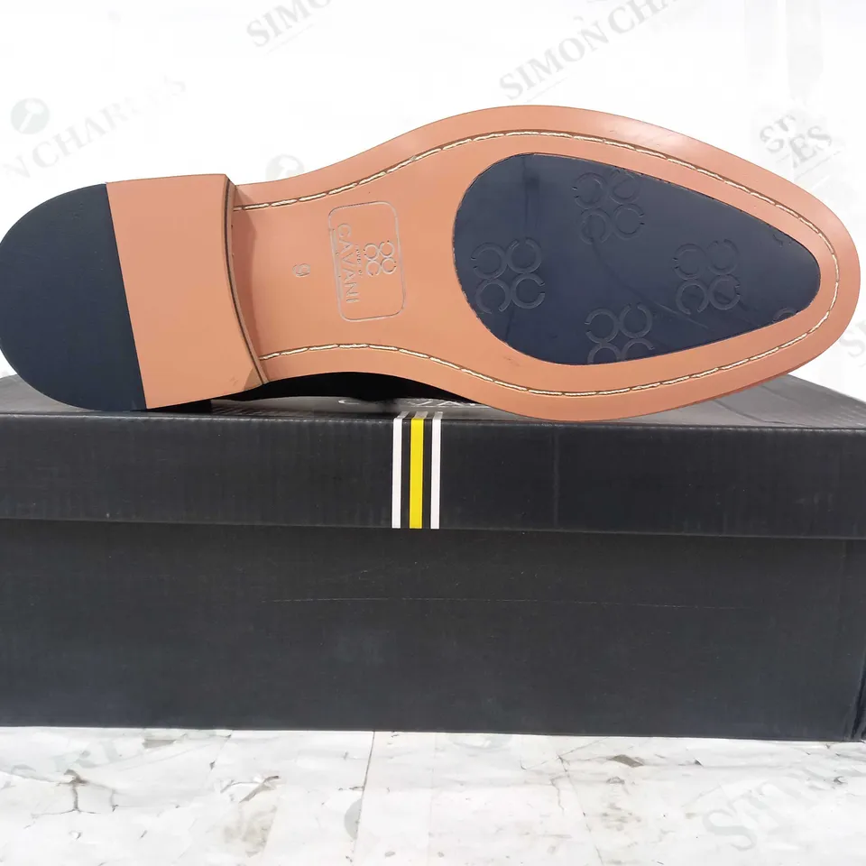 BOXED PAIR OF CAVANI LACE UP SHOES IN NAVY UK SIZE 9