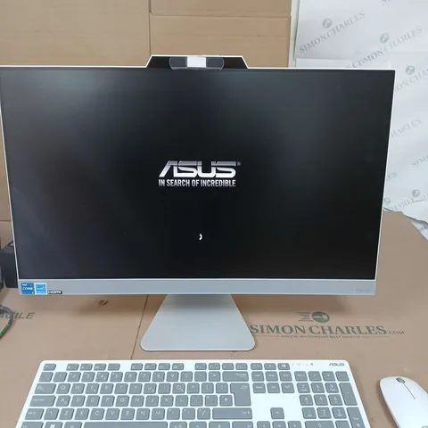 ASUS CURVED PC MONITOR WITH KEYBOARD AND MOUSE WHITE - COLLECTION ONLY