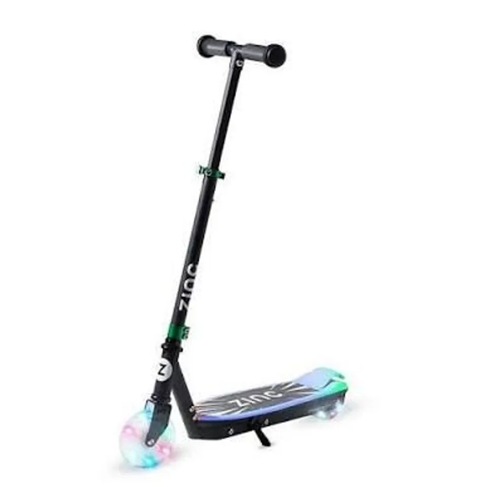ZINC SPIRIT KIDS ELECTRIC SCOOTER - BLACK/GREEN - COLLECTION ONLY