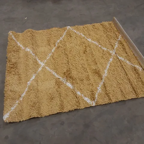 BRAND NEW PACO HOME KALMAR AREA RUG - YELLOW // SIZE: 120 X 170cm