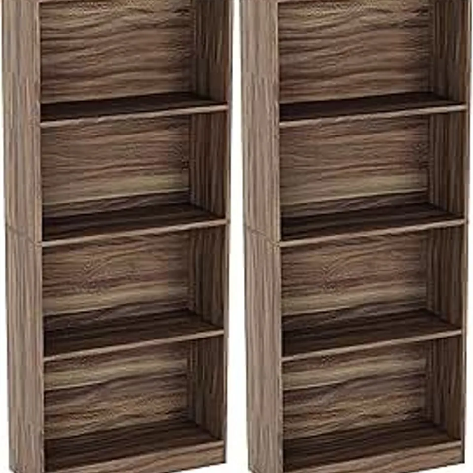 BOXED VIDA CAMBRIDGE 4 TIER LARGE BOOKCASE - WALNUT (1 BOX)