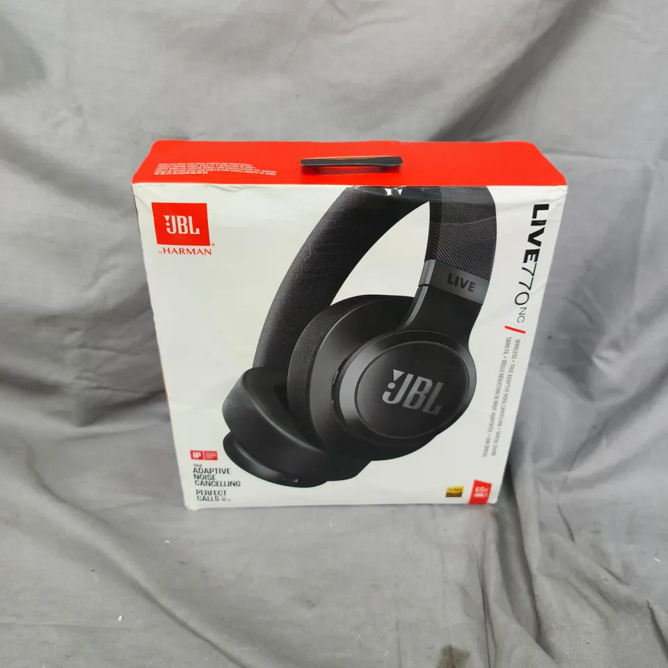JBL LIVE LIVE770NC WIRELESS OVER-EAR HEADPHONES – BLACK, BOXED