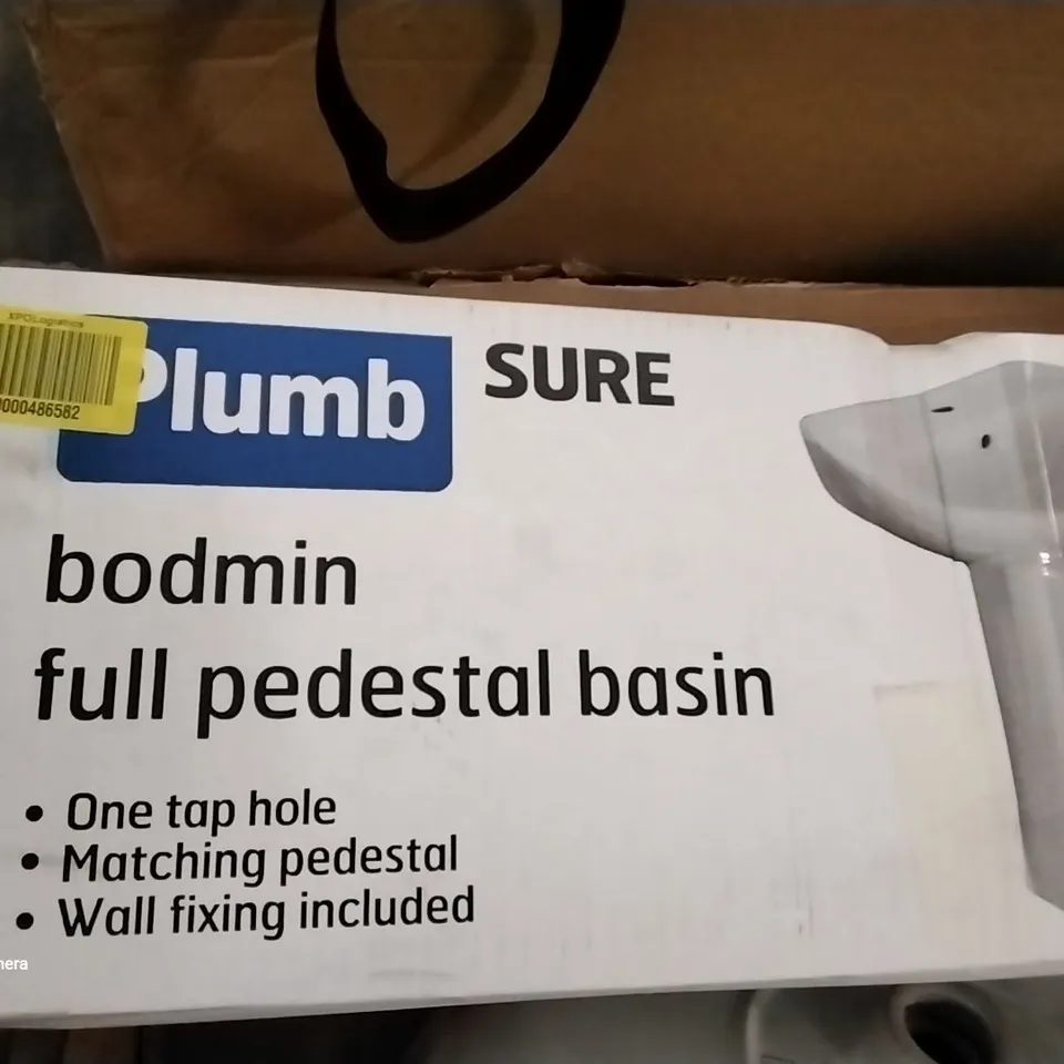 BOXED PLUMB SURE HODMIN FULL PEDESTAL BASIN
