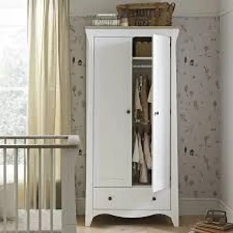 BOXED CUDDLE CO. CLARA WARDROBE - WHITE/ASH (2 BOXES)