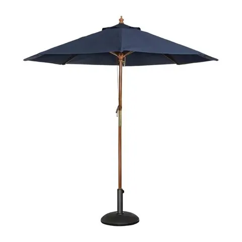 BOXED BOLERO ROUND PARASOL 2.5M DIAMETER NAVY BLUE