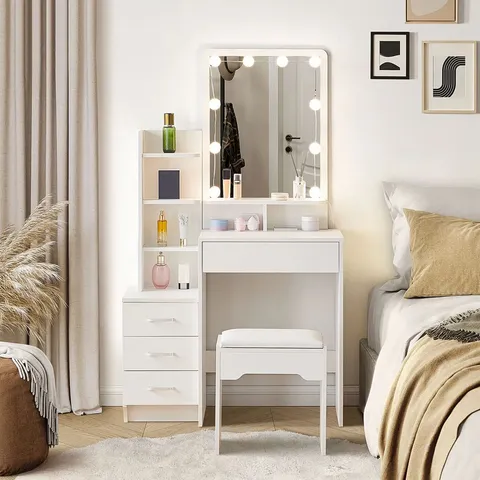 BOXED GEORGINA WHITE DRESSING TABLE SET (2 BOXES)