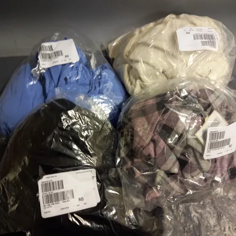 APPROXIMATELY 10 ASSORTED CLOTHING ITEMS TO INCLUDE CARDIGAN, TROUSERS, PONCHO, ETC