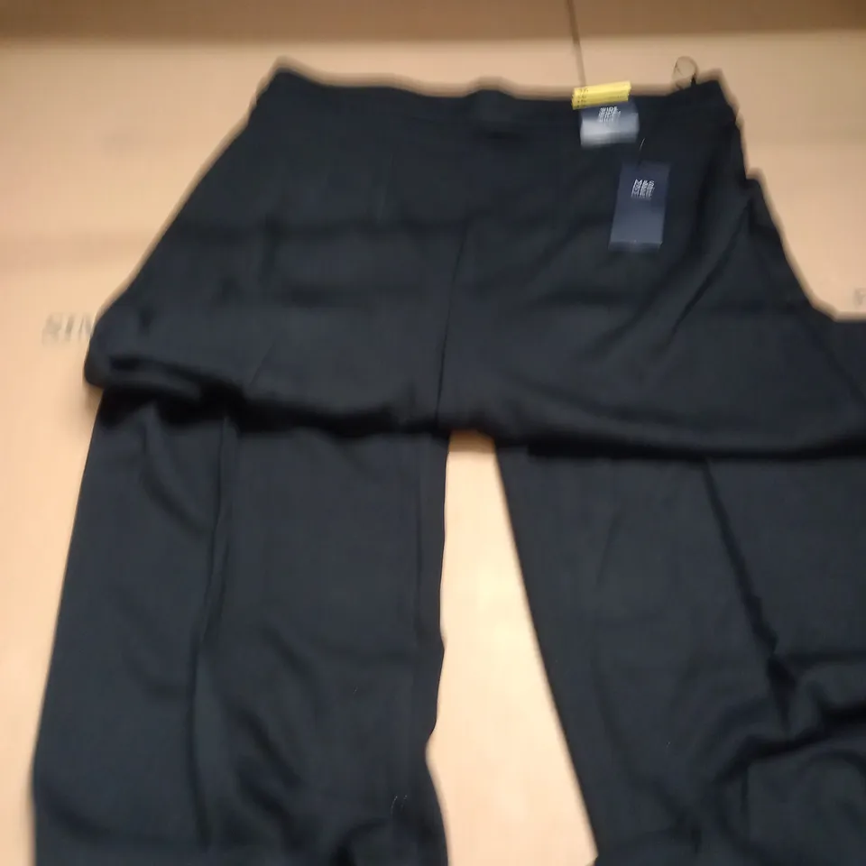 MARKS & SPENCER BLACK WIDE TROUSERS - SIZE 16