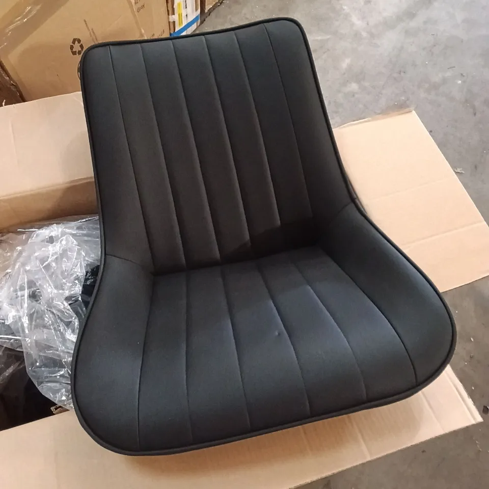 BOXED DINING CHAIRS (SET OF 2) - BLACK/BLACK LEGS (1 BOX)