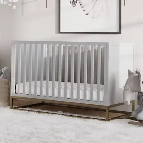 BOXED KIDS BED MONARCH HILL HAVEN 3 IN 1 CONVERTIBLE COTBED GREY
