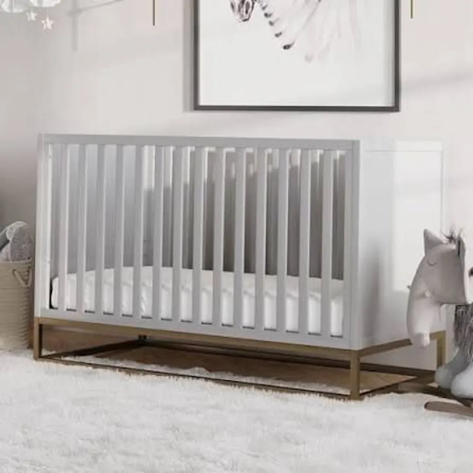 BOXED KIDS BED MONARCH HILL HAVEN 3 IN 1 CONVERTIBLE COTBED GREY