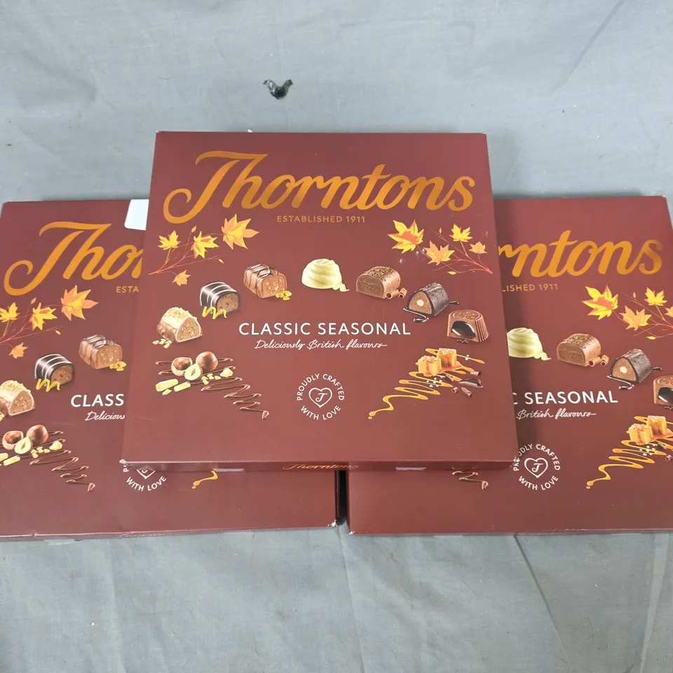 LOT OF 3 THORNTONS CLASSIC SEASONAL CHOCOLATE TRAYS