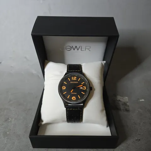 SEKONDA CLASSIC LEATHER STRAP WATCH 