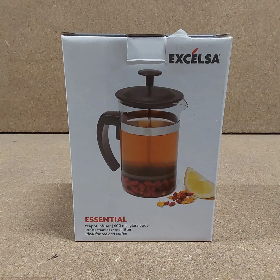 BOXED EXCELSA ESSENTIAL GLASS TEAPOT INFUSER - 600ML