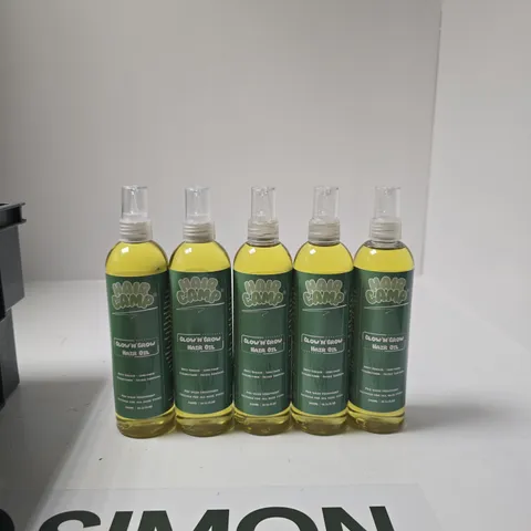 HAIR CAMP GLOW 'N' GROW HAIR OIL – 5 X 300ML SPRAY BOTTLES