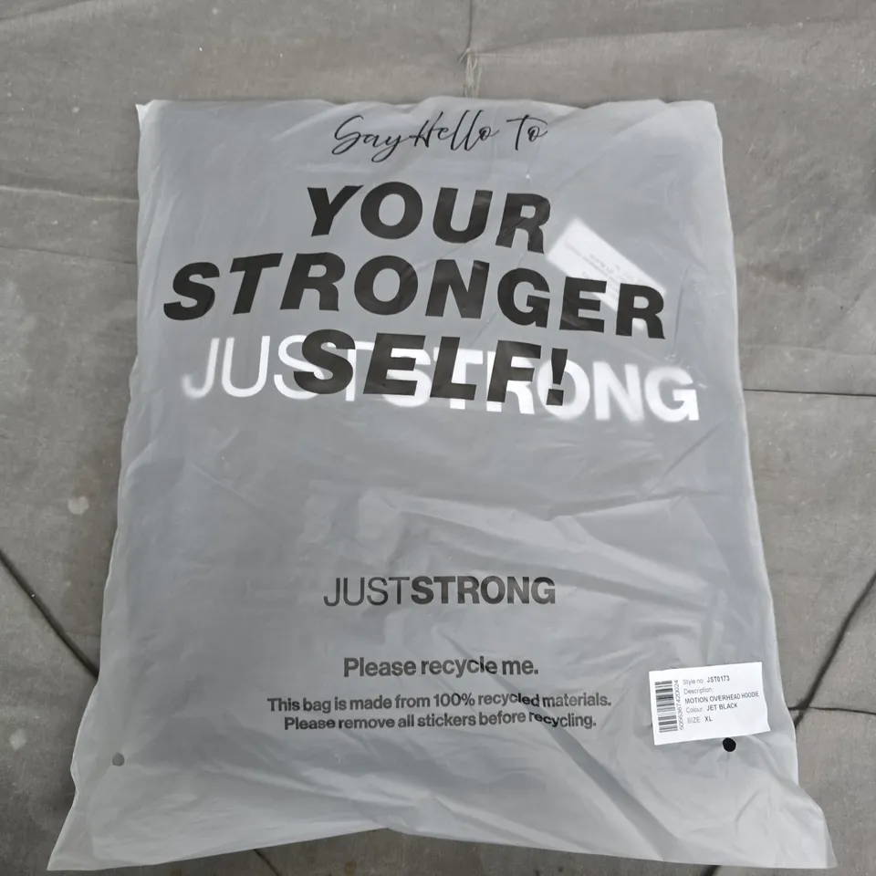 BAGGED MOTION OVERHEAD HOODIE IN JET BLACK - XL