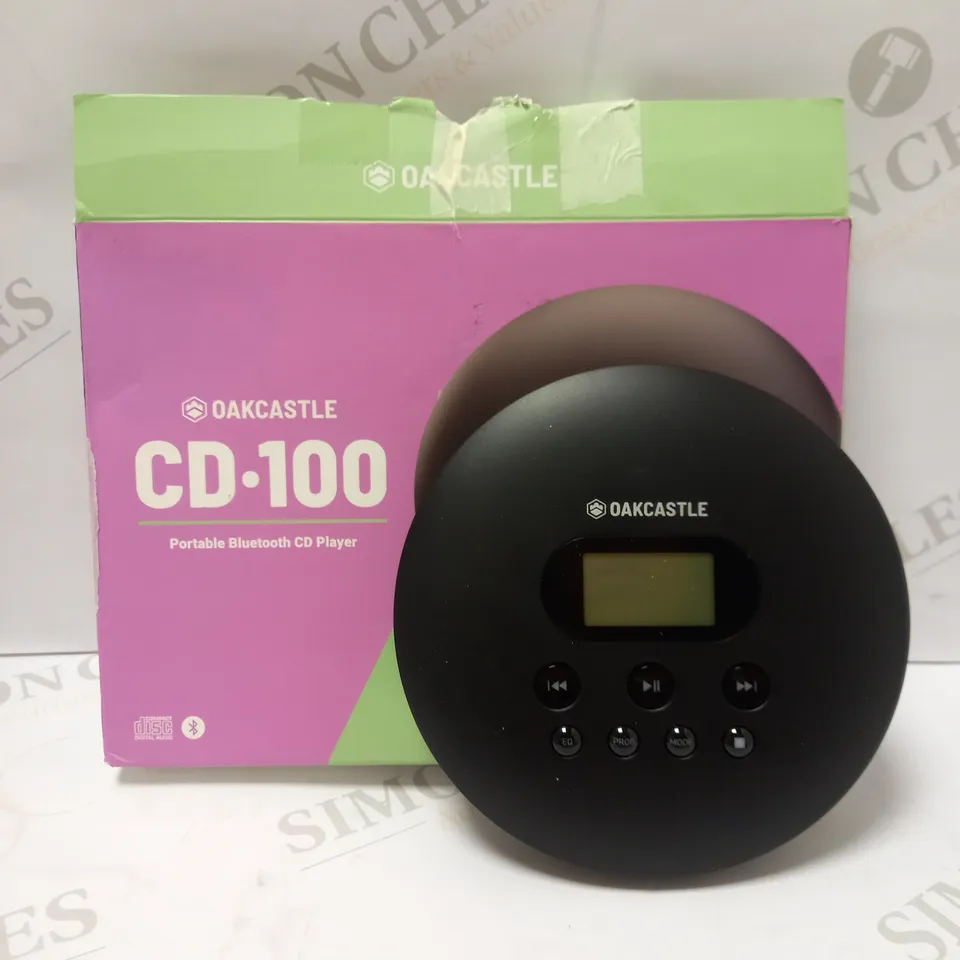 OAKCASTLE CD100 PERSONAL RETRO PORTABLE CD PLAYER