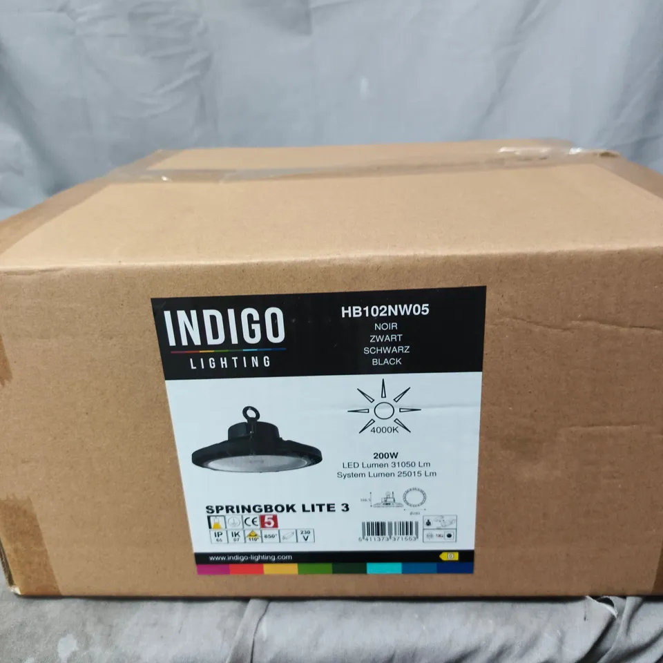 INDIGO LIGHTING SPRINGBOK LITE 3 200W LED HIGH BAY LIGHT, BLACK (HB102NW05)