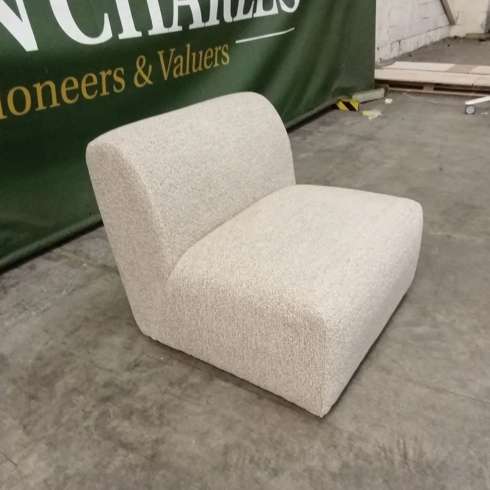 DESIGNER FABRIC ARMLESS CHAIR