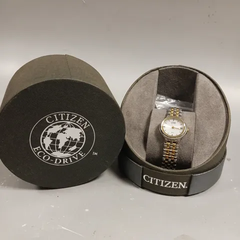 CITIZEN ECO-DRIVE LADIES WHITE DIAL WATCH