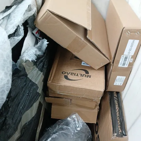 CAGE OF APPROXIMATELY 10 ASSORTED HOUSEHOLD ITEMS TO INCLUDE VELVET 24 PACK TOILET ROLL, CEILING LIGHT FIXTURE, ETC - COLLECTION ONLY