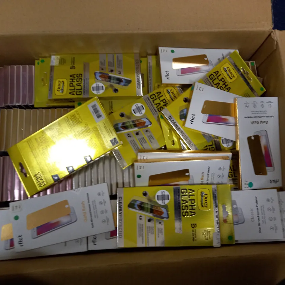 BOX OF ASSORTED SCREEN PROTECTORS FOR IPHONE 6/6S, IPHONE 7/8, SAMSUNG GALAXY S3