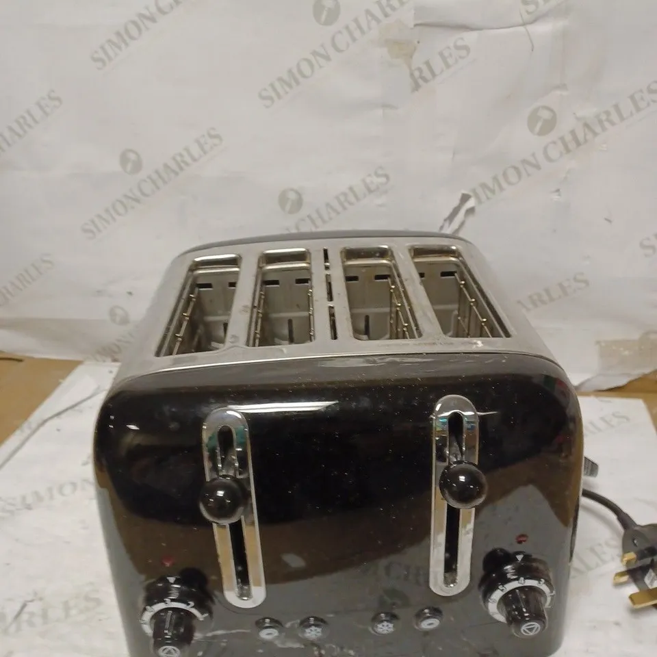 DUALIT 46205 4 SLOT LITE TOASTER IN BLACK FINISH