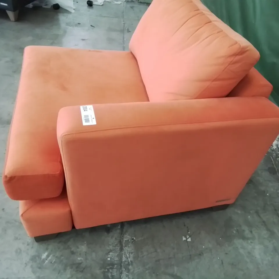 QUALITY BRITISH DESIGNER LOUNGE Co. LOLA END UNIT PLUSH BURNT ORANGE FABRIC 