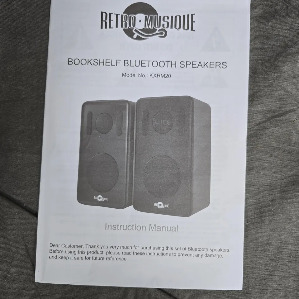 RETRO MUSIQUE BOOKSHELF BLUETOOTH SPEAKERS (PAIR) – MODEL KXR M20