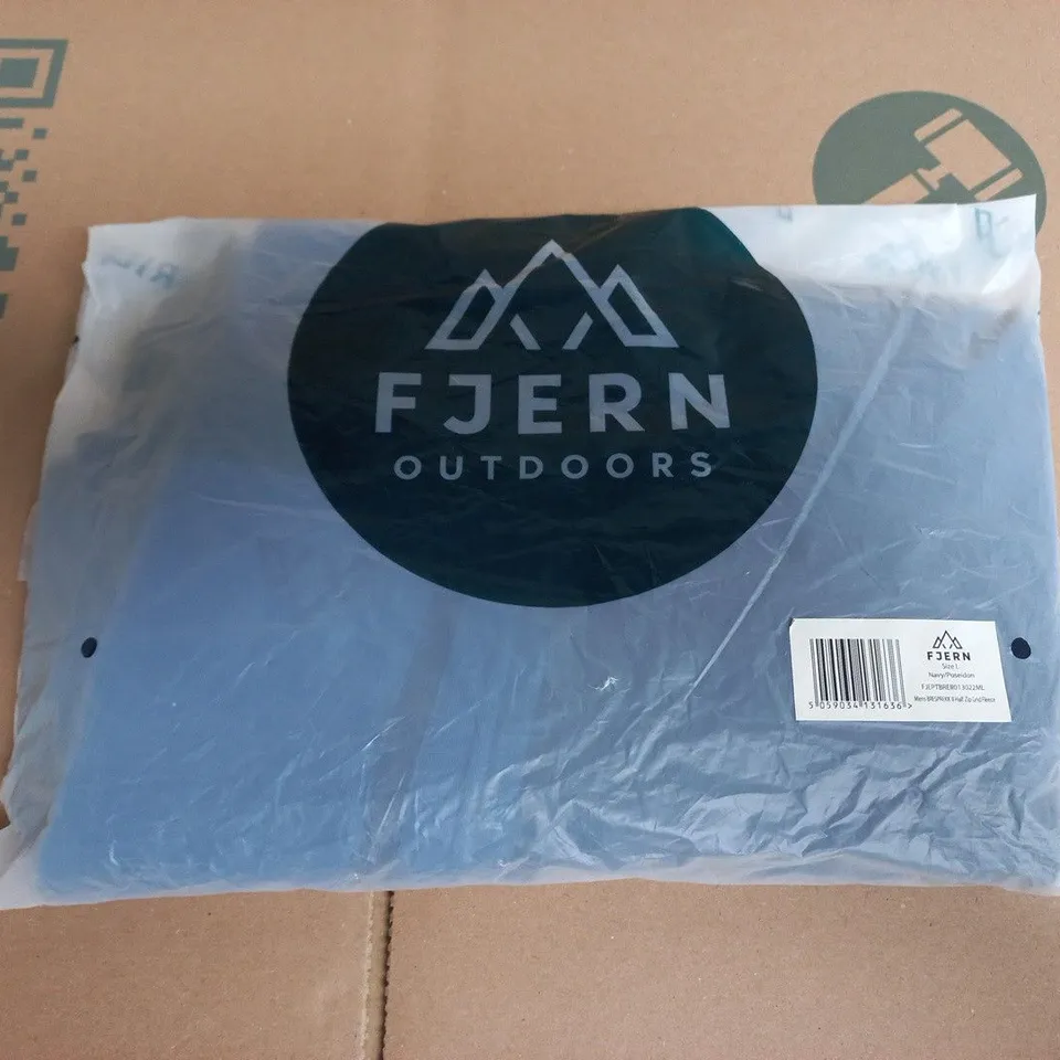 FJERN OUTDOORS MEN'S NAVY/POSEIDON HALF-ZIP GRID FLEECE, SIZE L