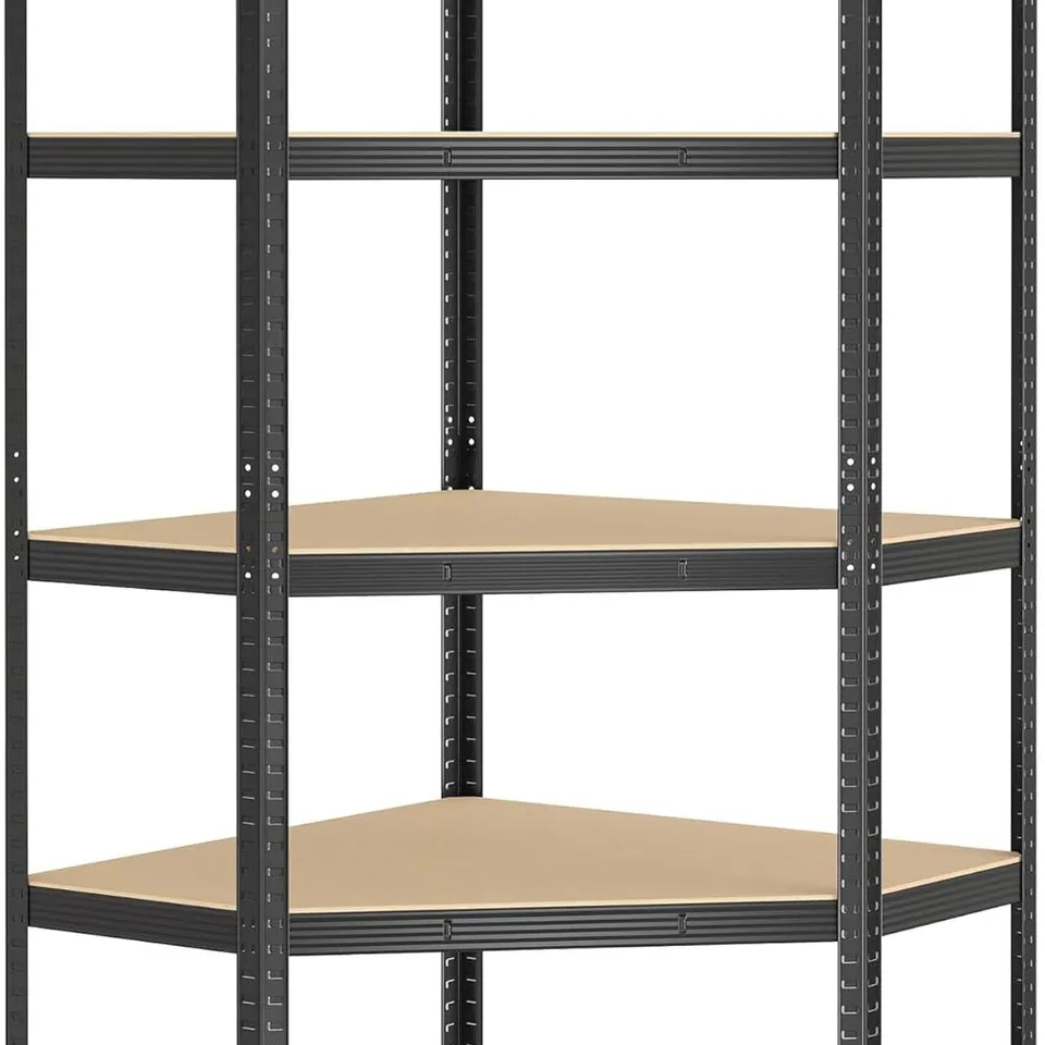 BOXED SONGMICS CORNER SHELF 5-TIER, GARAGE SHELVING