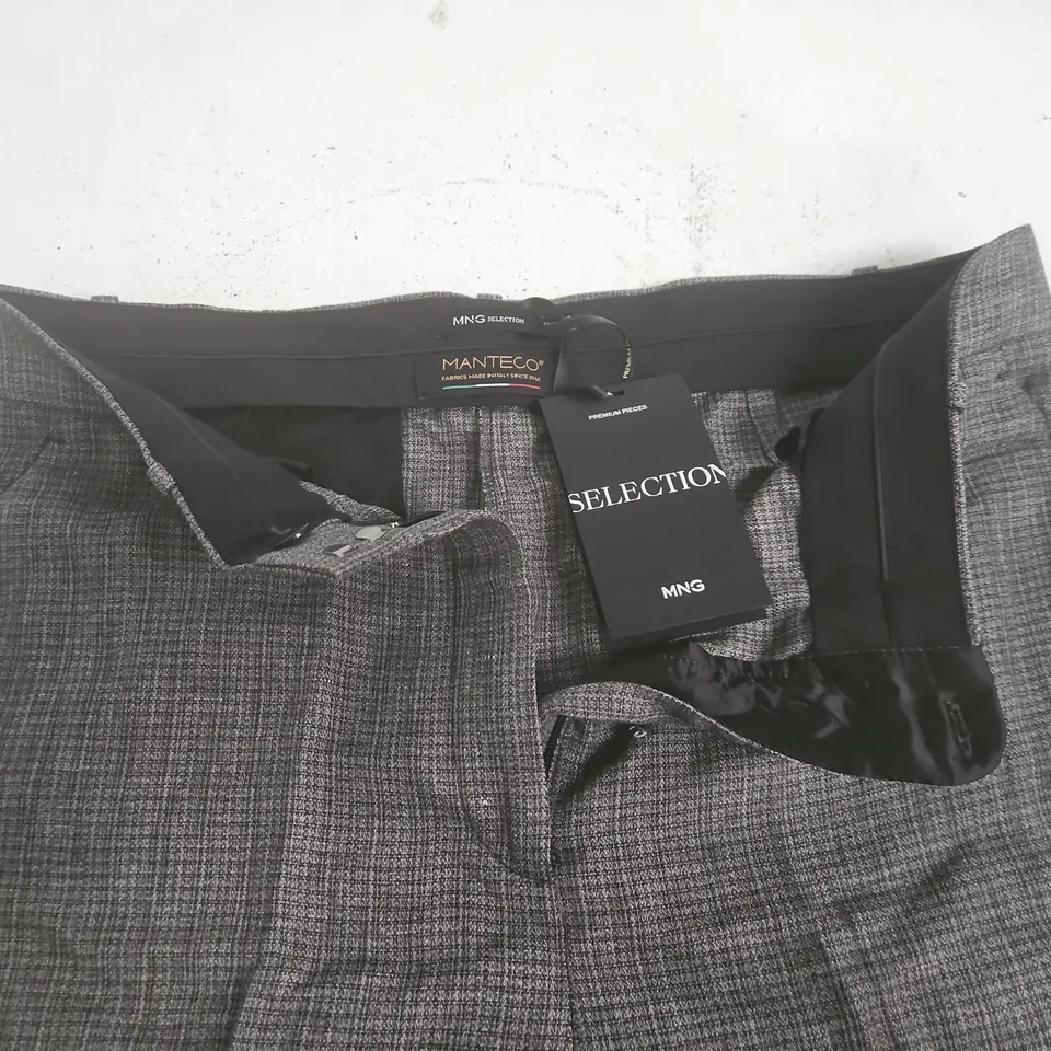 MNG SELECTION GREY MANTECO TROUSERS IN GREY - UK 14